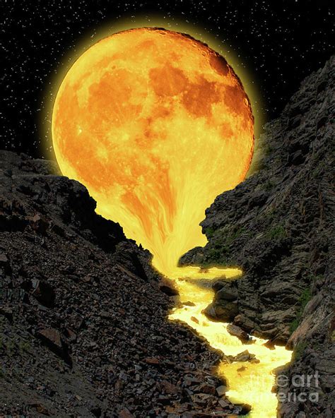 Melting Moon Digital Art By Carol Nottingham Fine Art America