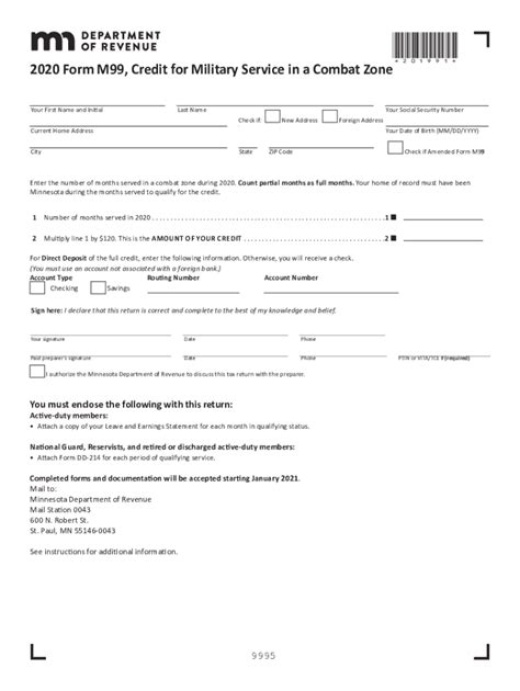 2020 Form Mn M99 Fill Online Printable Fillable Blank Pdffiller