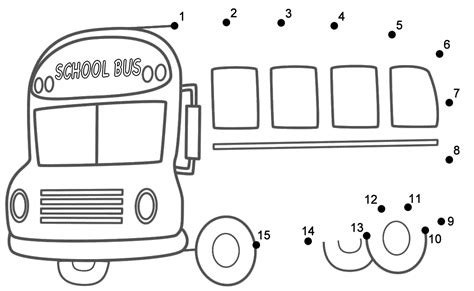 school bus connect  dots count   transportation