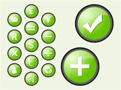 Green Icons Vector Art And Graphics