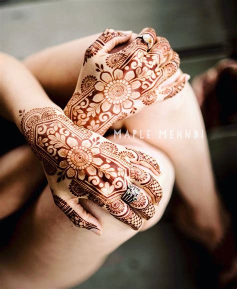 Stunning And Trending Back Hand Mehendi Designs For Brides