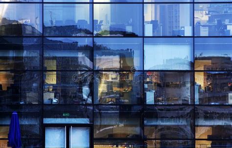 Abstract Office Window Reflections Stock Photo Image 9483600