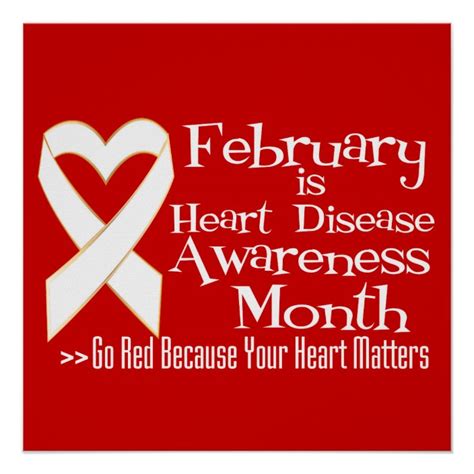 February Is Heart Disease Awareness Month Poster