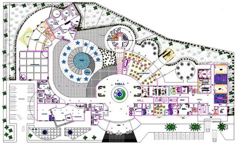Resort Top View Plan In AutoCAD File Resort Design Resort Design Plan Clubhouse Design
