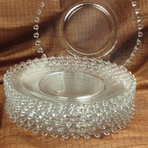 Eight Vintage Clear Glass Salad Plates Candlewick Design With Etsy