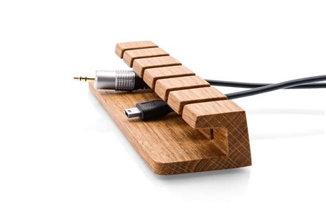 Wooden Cable And Charger Organizer Cable Management For