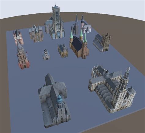 3d Model Churches Very Low Poly 3d Models Vr Ar Low Poly Cgtrader