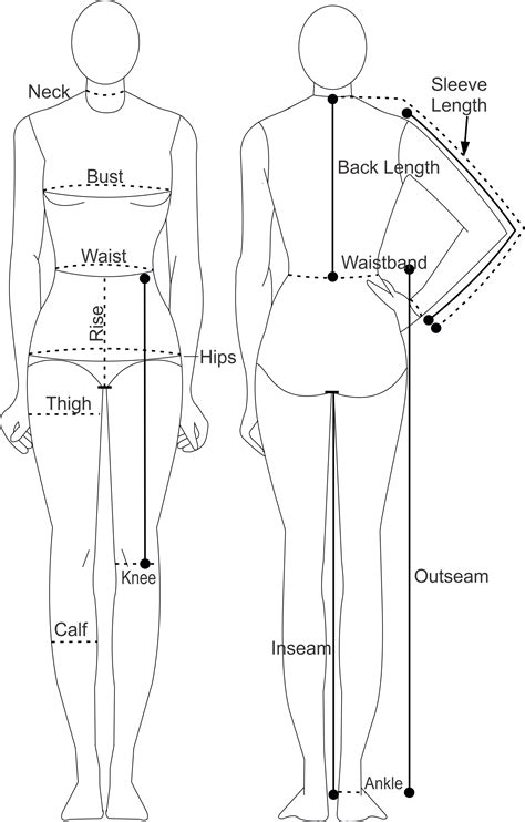 Printable Body Measurement Chart | Sewing measurements, Clothes sewing ...