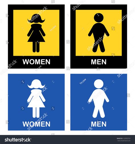 Stylized Design Male Female Toilet Symbols Stock Vector Royalty Free