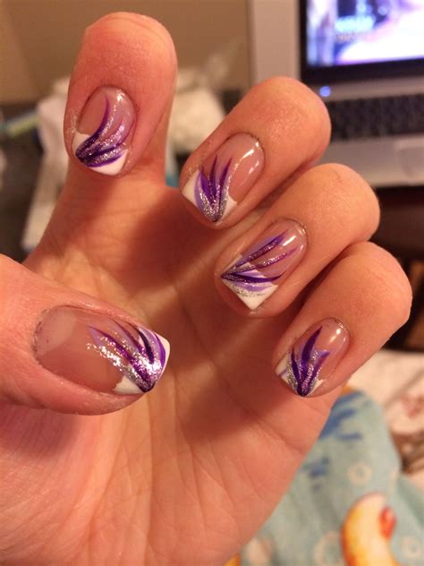 Fall Purple French Nails