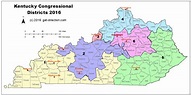 Map of Kentucky Congressional Districts 2016