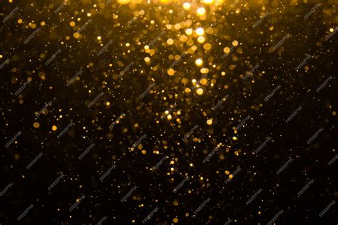 Premium Photo Abstract Gold Bokeh With Black Background