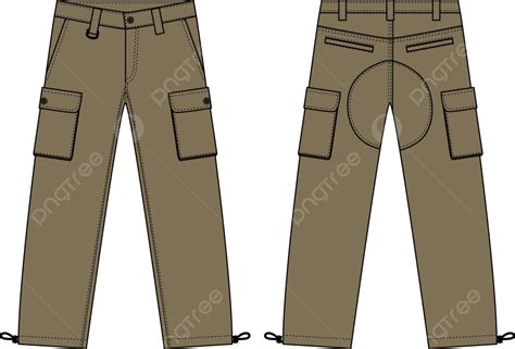 Illustration Of Men S Cargo Pants Drawing Blank Legs Vector Drawing