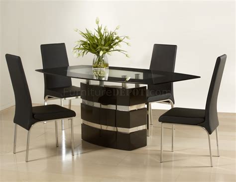 These are beautiful rectangular kitchen tables for small spaces. Black High Gloss Finish Modern Dining Table w/Optional Chairs