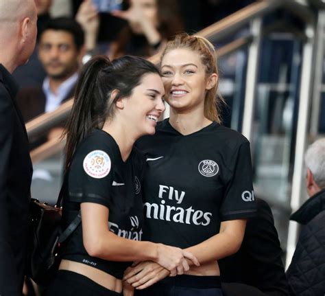 Kendall jenner & gigi hadid. Kendall Jenner and Gigi Hadid Go to a Soccer Game in ...