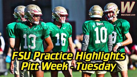 Fsu Football Florida State Practice Highlights Pitt Week Tuesday