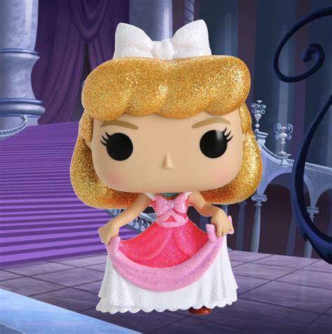 Disney Funko Pop Cinderella In Pink Dress Diamond Glitter 738 Big