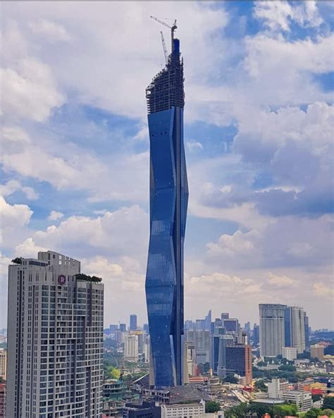 Merdeka 118 Megatall Skyscraper Under Construction Upon Completion It
