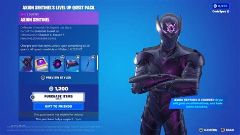 New Axion Sentinel Quest Pack Fortnite Battle Royale Youtube