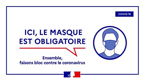 Signaux conformes à la norme iso/en/nf 7010 a afficher directement sur les 2 faces de la porte: Port du masque obligatoire | Cour d'appel de Dijon