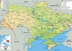 Physical Map of Ukraine - Ezilon Maps