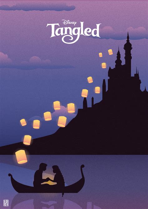 Tangled Illustration Poster By Str Dusts