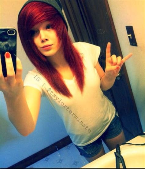 Hey Who Ever Wants To Talk Messages Me Im Bored Scene Emo Scene Girls Red Scene Hair Im