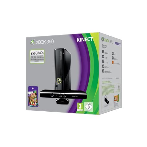 Microsoft Xbox 360 Slim 250 Gb Inkl Kinect Sensor Spielkonsole Xbox360