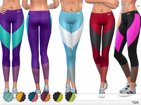 Sports Leggings With Mesh Panels 10 Different Colors Found In Tsr