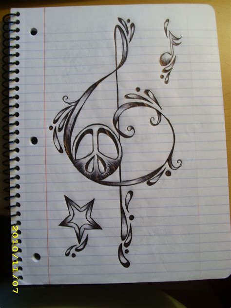 Peace Love And Music By Chika33 On Deviantart Love Music Tattoo