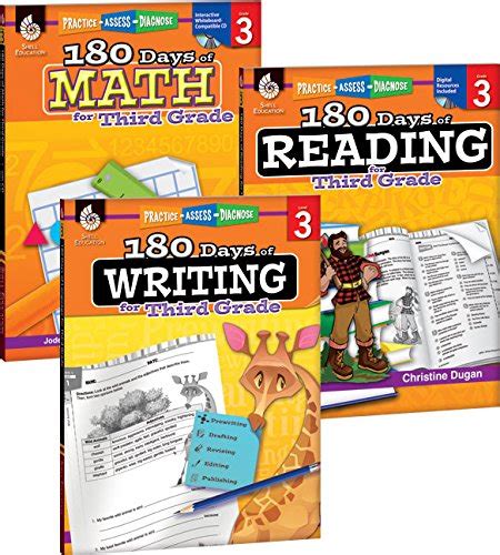 180 Days Of Practice For Third Grade Set Of 3 3rd Grade Workbooks