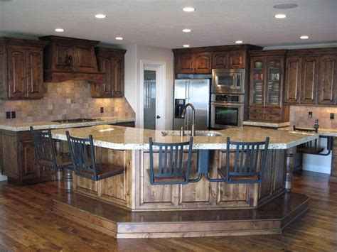 Unique Kitchen With Counter Seating Island Cabinets And Drawers
