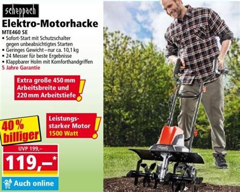 Scheppach Elektro Motorhacke MTE460 SE Angebot Bei Norma