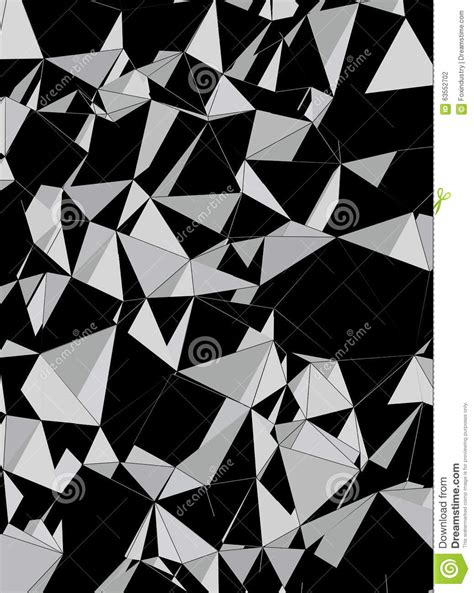 Black And White Triangles Abstract Background Vertical Stone Vector