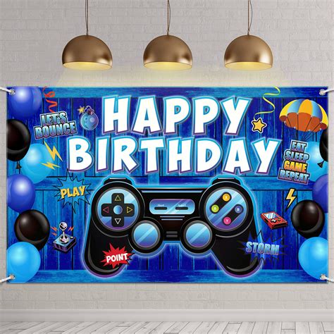 Buy Video Game Happy Birthday Backdrop Game On Birthday Party Backdrop