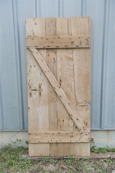 Vintage American Chestnut Barn Door With Wooden Latch Vintage Lumber