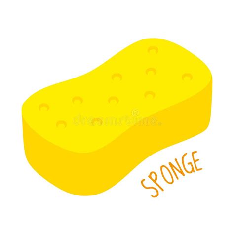 Yellow Sponge Illustration Stock Illustration Illustration Of Simplicity 110301283