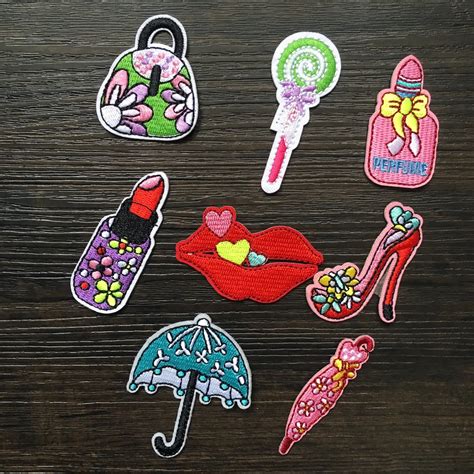 buy 8pcs lot cute colorful small patches for jeans iron on patches embroidery