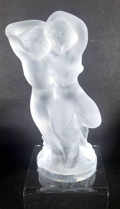 Lalique Crystal Le Faune Pan And Diana Figurine Etsy India