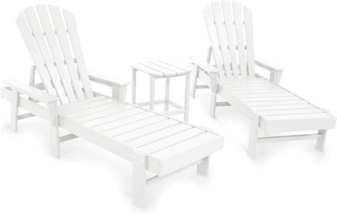 Polywood South Beach Chaise Set White Everything Else