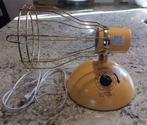 Vintage Sun Lamp General Electric Deluxe Time A Tan Model Rsk