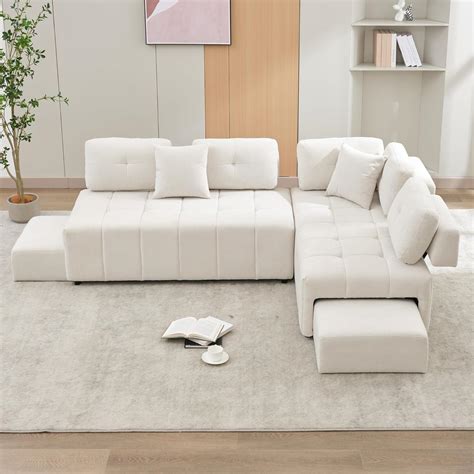 Amazon Com Merax Modern Sectional Upholstered L Shape Sofa Couch With