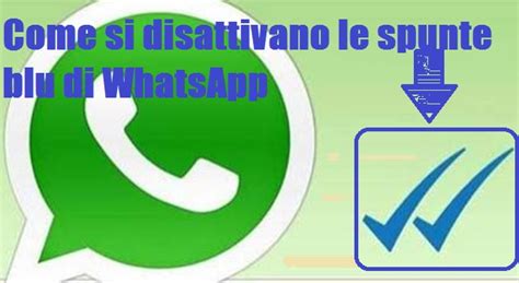 Come Fare Per Disattivare Spunte Blu Di Whatsapp
