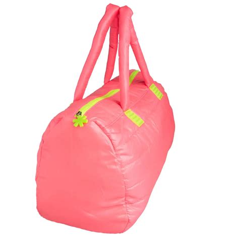 Hot Pink Gym Bag Quilted Duffle Zipper Weekender For Women Duffel Bag