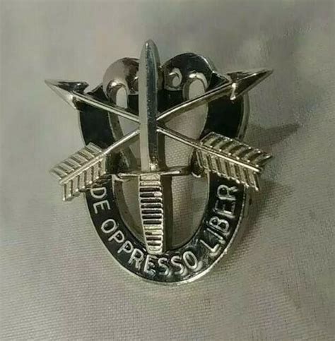 authentic us special forces green beret vietnam de opresso liber pin ns meyers 3876654397