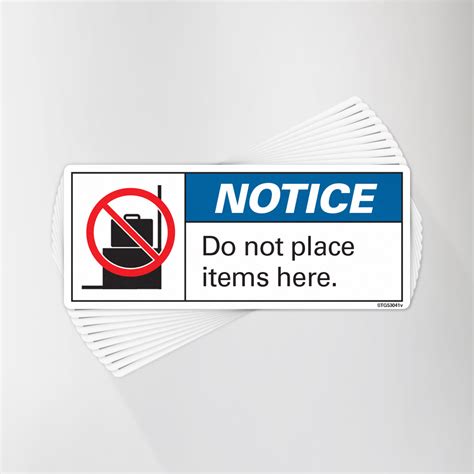 Do Not Place Items Here Decal Pack Seifert Transit Graphics
