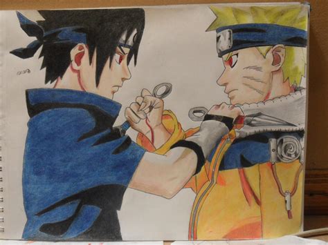 Naruto And Sasuke Drawing By Rickyxx760 On Deviantart