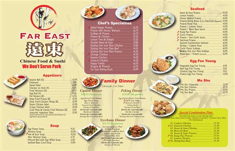 Menu Far East Chinese Restaurant