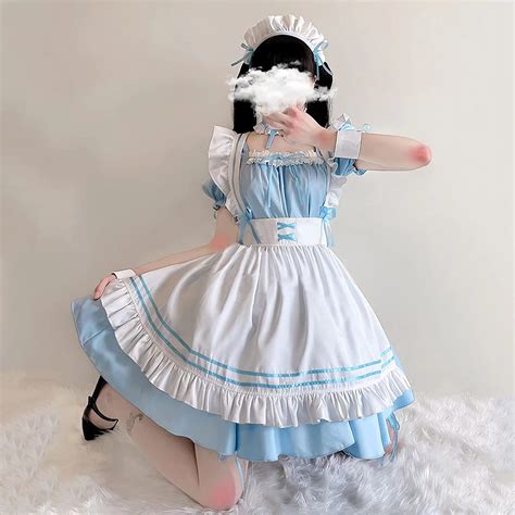 Buy Lisanek Maid Outfit Anime Cosplay Lolita Maid Dress French Maid