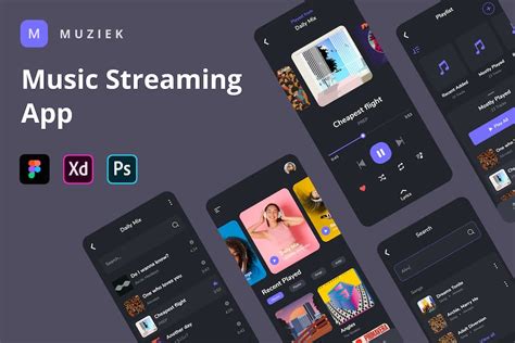 Muziek Music Streaming App Graphic Templates Envato Elements